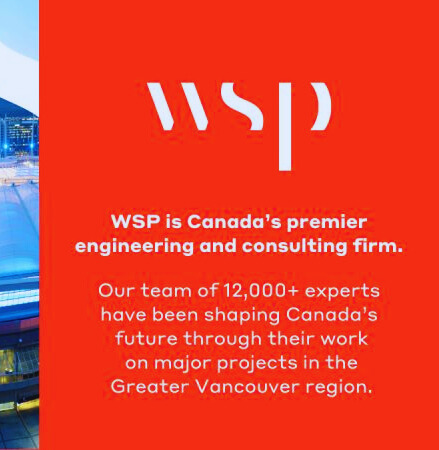 WSP banner that reads: WSP is Canada's premier engineering and consulting firm